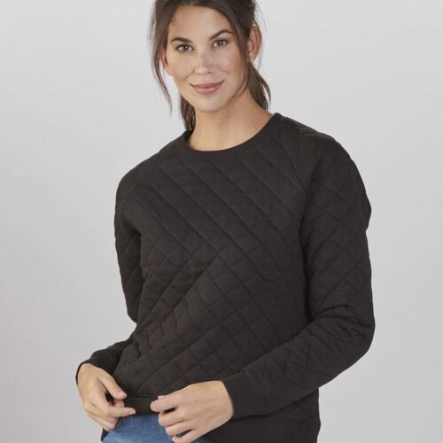 Women's Quilted Crewneck Pullover Thumbnail
